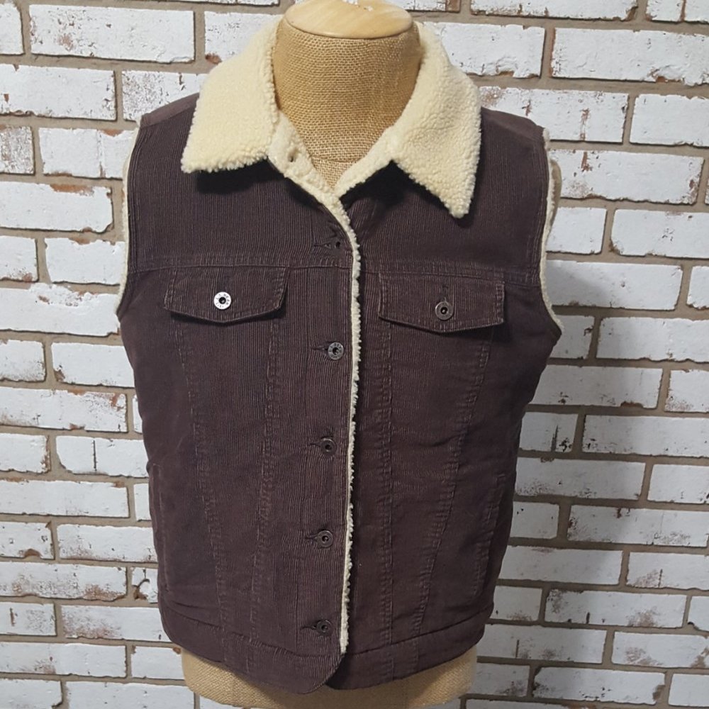 L.L. Bean Brown Corduroy Vest, Large VTG